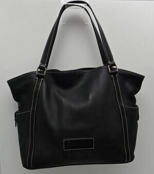 Dooney & Bourke Kristen Shoulder Tote Bag Large Black Florentine Leather